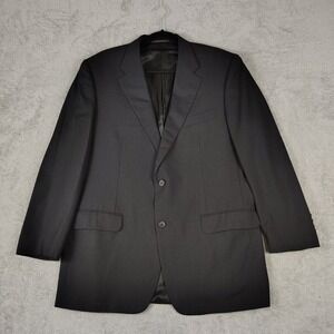Corneliani Mens Sport Coat 2-Button Blazer Black Stripe Texture 42R‎ Italy Made